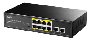 Cudy FS1010PG 8-Port 10/100M PoE+ Switch, 2Uplink 10/100/1000M, 120W, 250m, steel (Alt.PFS3010-8ET) - Img 2