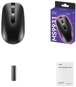 Cudy MS9931, bežicni miš 2.4GHz, optièki USB 800-1600 DPI,Black,109 mm
