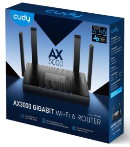 Cudy WR3000 AX3000 WIFI6 Dual Band 2.4+5Ghz Wi-Fi Ruter 1W/4LAN Gbit,4x5dBi 160MHz, Wisp/AP/REP - Img 2