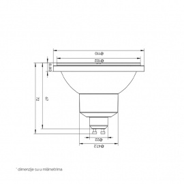 DAWN LED SIJALICA AR111 GU10 DIM. 11W 2700K 950lm 24° - Img 3