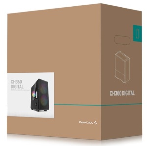 DeepCool CH360 DIGITAL mATX Kuciste,Dual Status Display, 2xLED 140mm +1x120mm, Staklena strana,USB-C - Img 2