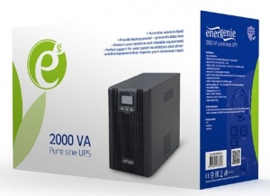 EG-UPS-PS2000-01 Gembird UPS sa stabilizatorom 2000VA (1600W) pure sine wave, LCD, USB, black - Img 1