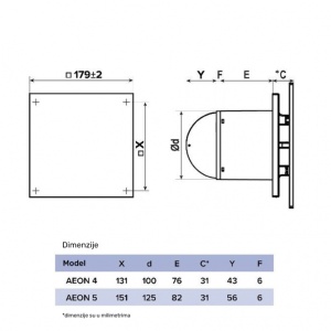 ERA DEKORATIVNI STAKLENI PANEL PAGM4/5 BELI AEON