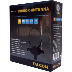 Falcom Antena sobna sa pojačalom, UHF/VHF, boja crna - ANT-208 - Img 2