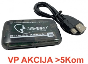 FD2-ALLIN1-BLK ** Gembird USB2.0 citac svih tipova memorijskih kartica(319) - Img 1