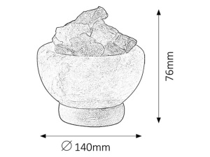 Fuji salt lamp E14 15W ~2,6 kg (4097) - Img 2