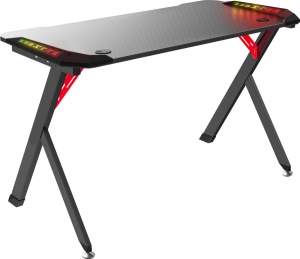Gaming sto Defender Spirit 75cmx120cmx60cmx15mm/Backlight/držač za čase/crni - Img 2