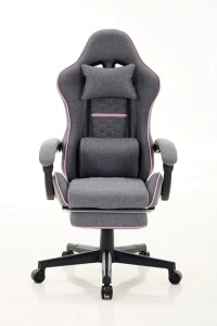 Gaming stolica ePlayGame HC-4095 PG/do 120kg/ platno/sivo roze - Img 4