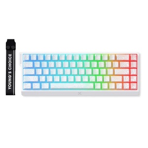 Gaming tastatura MCHOSE Ace 68 Hall Effect Magnetic Switch white topographic - Img 2