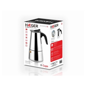 HAEGER CP-06S.001A DŽEZVA ZA ESPRESSO KAFU ČELIK 6 ŠOLJICA 300ML ČELIK - Img 2
