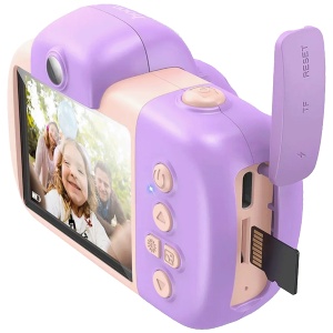 hoco. Dečija kamera, 2" IPS LCD, 32 MPx, FullHD, microSD, pink - DV201 Pink - Img 2
