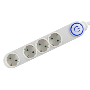 home Produžni kabel, 4 utičnice, 3 x 1,0mm2, 1,5met, beli - NV 04TK/WH - Img 1