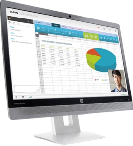 HP EliteDisplay E240C Video Konferencijski monitor, Refabrikovano - Img 3