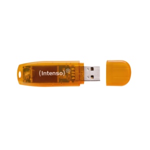 (Intenso) USB Flash drive 64GB Hi-Speed USB 2.0, Rainbow Line, ORANGE - USB2.0-64GB/Rainbow - Img 2
