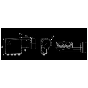 Inverto LNB Quattro, šum 0,2 dB, DVB-S2 ( HD - UHD ) - IDLP-QTL413-PREMU-OPN - Img 2