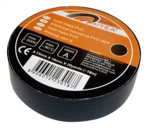 Izolir traka PVC crna 0.13mmX18mmX20yard M131820-1 - Img 3