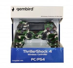JPD-Wireless-Thrillershock PC/PS4 CAMO GREEN Gembird Bezicni gamepad sa dvostrukom vibracijom v2 - Img 3