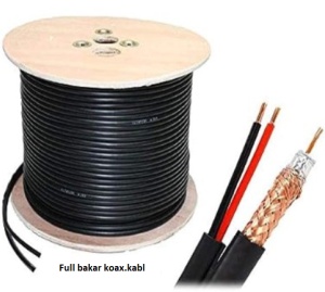KABL-COAX-RG59+2x0.75 BC/PVC/300M CCTV Bakarni Koaksialni kabl sa napojnim kablom2x0,75mm black 300m - Img 2