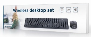 KBS-W-01 Gembird 2.4 GHz Slim Bezicni mis + tastatura US layout black - Img 3