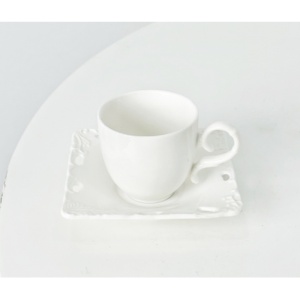 Keramicka solja set 8.6x6.3x5.3cm 10.4x10.4x1.3cm
