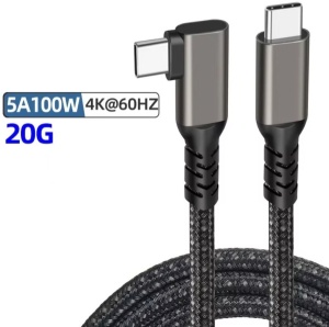 Kettz KT-USBC070 USB-C 3.2 Kabl ugaoni 4k 60Hz 100W 1m - Img 2