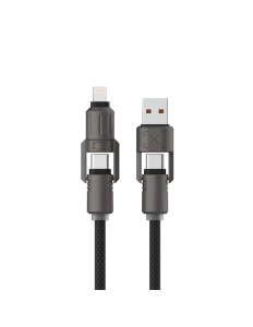 KSIX BCL240WAT01 KABL USB-A/C NA USB-C/LIGHT, 240W, ULTRA BRZI, Pleteni, 1M