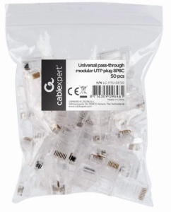 LC-PTU-01/50 Gembird Universal pass-through modular CAT5 UTP plug 8P8C, 50 u pak /CENA PO PAKOVANJU - Img 3