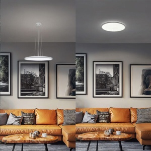 LED plafonjera Nymphea Flat DUO 36W CCT IP54 krug bela - Img 2