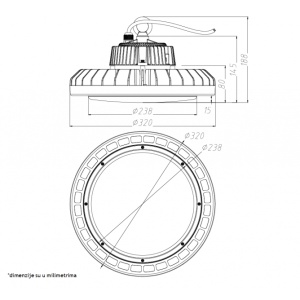 LED REFLEKTOR HB07-200W-4000K-IP65 - Img 5