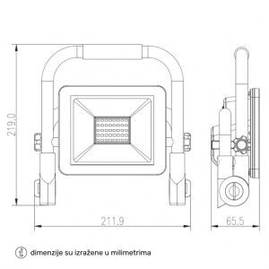 LED REFLEKTOR PRENOSNI PUNJIVI GCB30S-D5 - Img 2