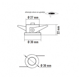 LED ROZETNA L0860-16 1W 6000K BELA - Img 3