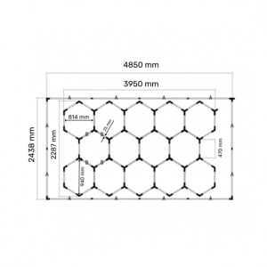 LED SVETILJKA HEKSAGON RX101 615W 6500K