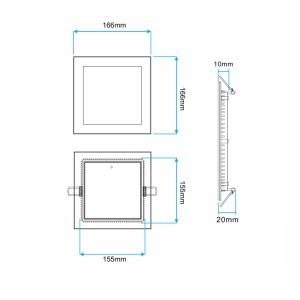 LED ugradna panel lampa 12W dnevno svetlo - Img 2