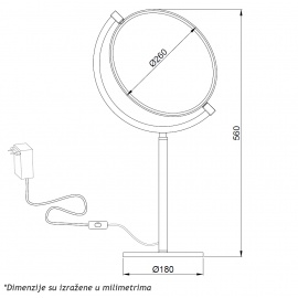 LUNA 255 STONA LAMPA 10W 3000K CRNA DIM - Img 3
