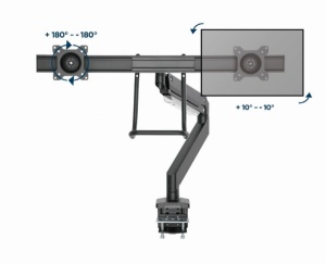 MA-DA2-04 * Gembird Podesivi stoni drzac za dva monitora, tilt, 17-32 max.2x8kg - Img 3