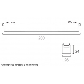 MAGNETIC SLIM SVETILJKA LED26-12T 12W 3000K 24° 48V DC BELA - Img 3