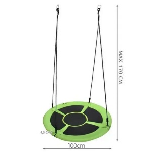 Malatec Ljuljaška Gnezdo za Decu Zeleno Crna 100cm - Img 3