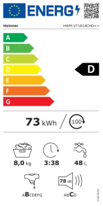 Mašina za pranje veša HEINNER HWM-VT1814CHD++ 8kg/1400o/15programa - Img 2