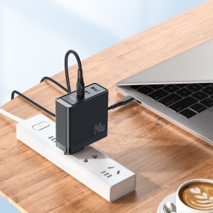 MCDODO CH-2913 SET ZIDNI Punjač 140W PRO, DUAL TIP-C+USB-A + KABL 240W TIP-C NA C, 2m - Img 3