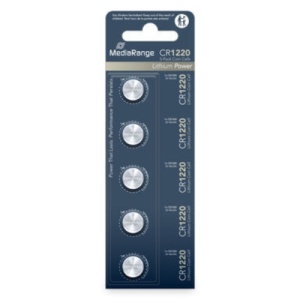 MediaRange Germany baterije CR1220 / 45mAh, 3V - pakovanje 1/5