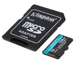 Micro SD Card 128GB Kingston+SD adapter SDCG4/128GB - 200/160 MB/s - Img 2