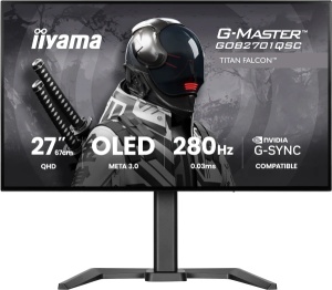 Monitor 27" Iiyama GOB2701QSC-B1 IPS OLED 2560x1440/280Hz/0.03ms/HDMI/DP/pivot
