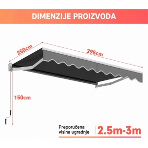 Montelux Solara 300x250cm Siva Tenda - Img 3