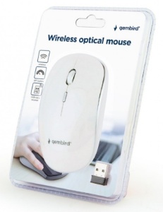 MUSW-4B-01-W Gembird Bezicni mis 2,4GHz opticki USB 800-1600Dpi white 115mm, visina-30mm - Img 3
