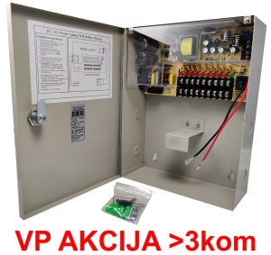 NAPRKU-12V/10A-9CH Gembird Napajanje u kutiji sa opcijom UPS (bez baterije) 1.5A/CH - Img 1