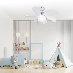 NIAROS PLAFONSKI VENTILATOR 32' SA LAMPOM, Bela - Img 2