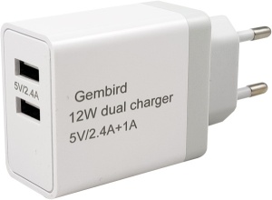 NPA-AC26 ** Gembird punjac za telefone i tablete 2x5v/2.4A+1A 12W +micro USB DATA kabl 1M (263) - Img 2