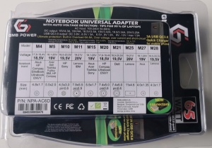 NPA-AC6D **Gembird univerzalni laptop punjac AC 65W + QC3.0 mob. brzi punac 3A, auto (1310 alt:AC7D - Img 2