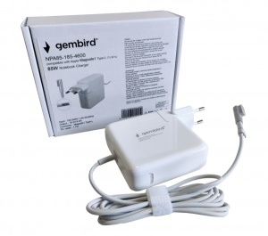 NPA85-185-4600 (TJ-341L Apple Type-L) Gembird punjac za MacBook 85W-18.5V-4.6A, Magsafe1 Type-L - Img 1