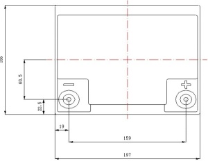 NPP NPG12V-38Ah, GEL BATTERY, C20=38AH, T14,197*165*174*174, 11KG, Light grey - Img 1